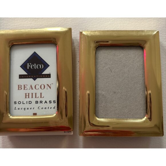 Beacon Hill Solid Brass Lacquer Coated Mini Photo Frames By Fetco - Picture 3 of 7